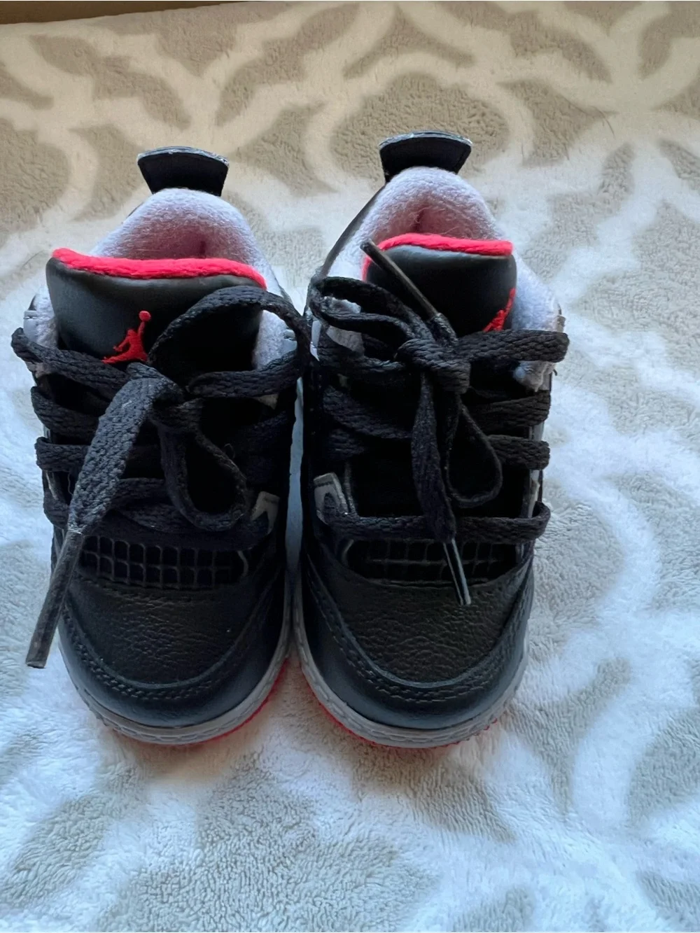 Jordan Toddler Black Sneakers with Red Accents